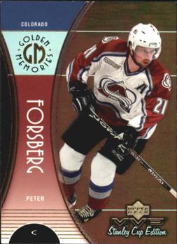 1999-00 Upper Deck MVP Stanley Cup Edition - Golden Memories #GM3 Peter Forsberg Front