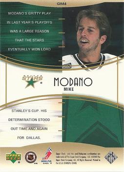 1999-00 Upper Deck MVP Stanley Cup Edition - Golden Memories #GM4 Mike Modano Back