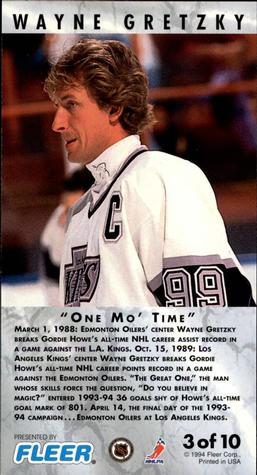 1993-94 Fleer PowerPlay - Gamebreakers #3 Wayne Gretzky Back