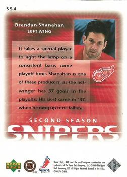 1999-00 Upper Deck MVP Stanley Cup Edition - Second Season Snipers #SS4 Brendan Shanahan Back