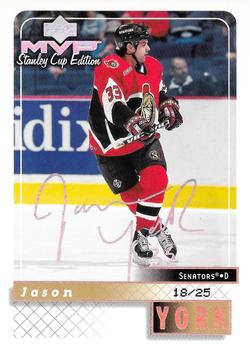1999-00 Upper Deck MVP Stanley Cup Edition - Super Script #129 Jason York Front