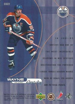 1999-00 Upper Deck Ovation - Center Stage #CS22 Wayne Gretzky Back