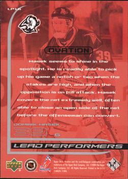 1999-00 Upper Deck Ovation - Lead Performers #LP16 Dominik Hasek Back