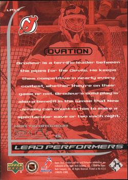 1999-00 Upper Deck Ovation - Lead Performers #LP17 Martin Brodeur Back
