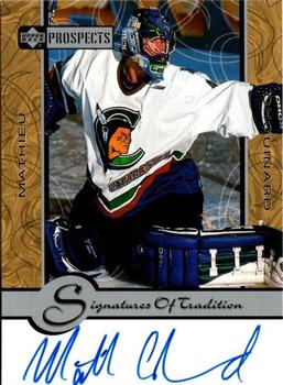 1999-00 Upper Deck Prospects - Signatures of Tradition #MC Mathieu Chouinard Front