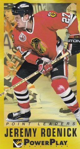 1993-94 Fleer PowerPlay - Point Leaders #14 Jeremy Roenick Front