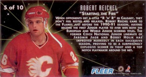 1993-94 Fleer PowerPlay - Rising Stars #5 Robert Reichel Back