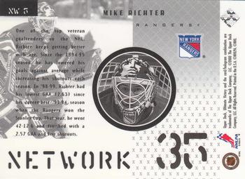 1999-00 Upper Deck Ultimate Victory - Net Work #NW5 Mike Richter Back
