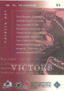 1999-00 Upper Deck Ultimate Victory - The Victors #V-5 Patrick Roy Back