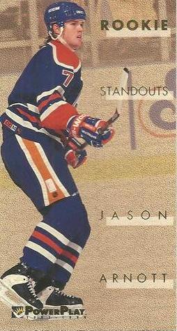 1993-94 Fleer PowerPlay - Rookie Standouts #1 Jason Arnott Front