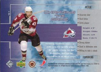 1999-00 Upper Deck Wayne Gretzky - Changing The Game #CG-1 Peter Forsberg Back
