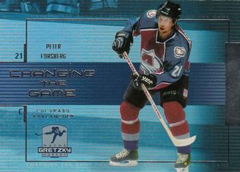 1999-00 Upper Deck Wayne Gretzky - Changing The Game #CG-1 Peter Forsberg Front