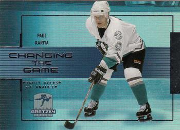 1999-00 Upper Deck Wayne Gretzky - Changing The Game #CG-3 Paul Kariya Front