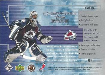1999-00 Upper Deck Wayne Gretzky - Changing The Game #CG-10 Patrick Roy Back