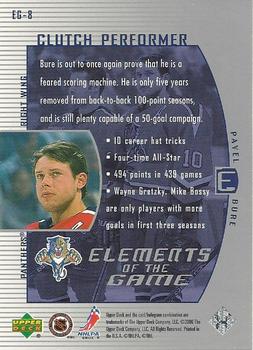 1999-00 Upper Deck Wayne Gretzky - Elements of the Game #EG-8 Pavel Bure Back