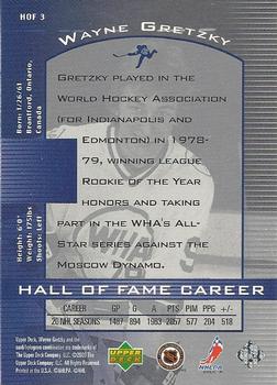 1999-00 Upper Deck Wayne Gretzky - Hall of Fame Career #HOF3 Wayne Gretzky Back