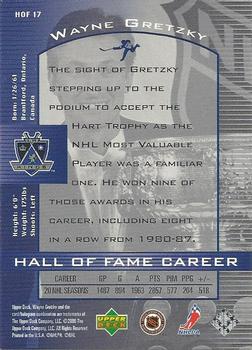 1999-00 Upper Deck Wayne Gretzky - Hall of Fame Career #HOF17 Wayne Gretzky Back