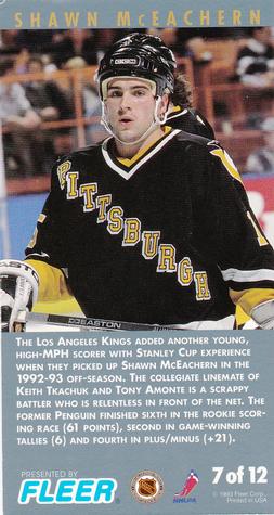 1993-94 Fleer PowerPlay - 2nd Year Stars #7 Shawn McEachern Back