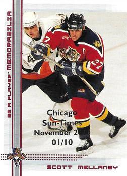 2000-01 Be a Player Memorabilia - Chicago Sun-Times Ruby #2 Scott Mellanby Front