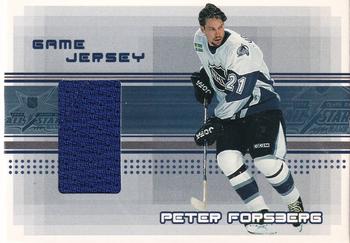2000-01 Be a Player Memorabilia - Game Jersey #J-14 Peter Forsberg Front