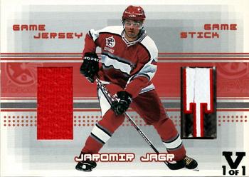 2000-01 Be a Player Memorabilia - Game Jersey and Stick #JS-9 Jaromir Jagr Front