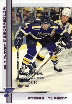 2000-01 Be a Player Memorabilia - Montreal Olympic Stadium Show Purple #108 Pierre Turgeon Front