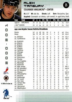 2000-01 Be a Player Memorabilia - NHL All-Star Fantasy Emerald #25 Alex Tanguay Back