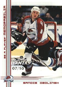 2000-01 Be a Player Memorabilia - NHL All-Star Fantasy Ruby #118 Sandis Ozolinsh Front
