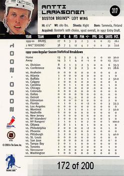 2000-01 Be a Player Memorabilia - Ruby #317 Antti Laaksonen Back