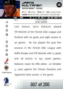2000-01 Be a Player Memorabilia - Ruby #408 Jarno Kultanen Back