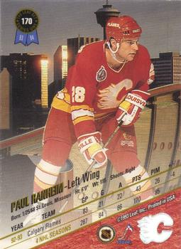 1993-94 Leaf #170 Paul Ranheim Back