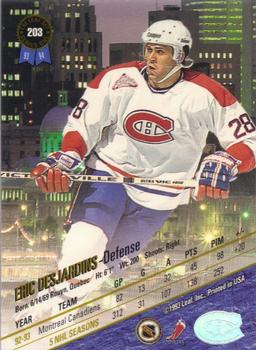 1993-94 Leaf #203 Eric Desjardins Back
