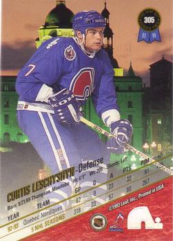 1993-94 Leaf #305 Curtis Leschyshyn Back