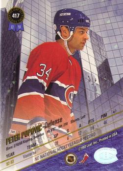 1993-94 Leaf #417 Peter Popovic Back