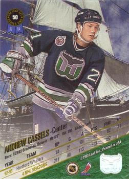 1993-94 Leaf #50 Andrew Cassels Back