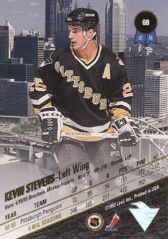 1993-94 Leaf #69 Kevin Stevens Back
