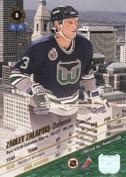 1993-94 Leaf #8 Zarley Zalapski Back