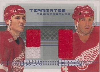2000-01 Be a Player Memorabilia - Rookie & Traded Update Teammates Memorabilia #TM-16 Brendan Shanahan / Sergei Fedorov Front