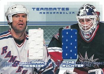 2000-01 Be a Player Memorabilia - Rookie & Traded Update Teammates Memorabilia #TM-32 Mark Messier / Mike Richter Front