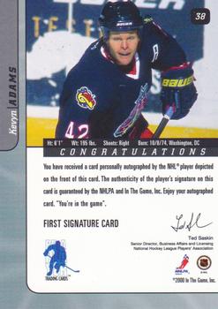 2000-01 Be a Player Signature Series - Autographs #38 Kevyn Adams Back