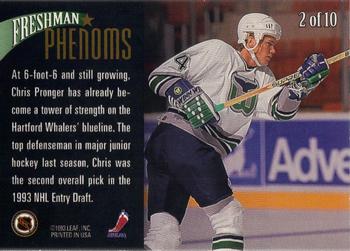 1993-94 Leaf - Freshman Phenoms #2 Chris Pronger Back