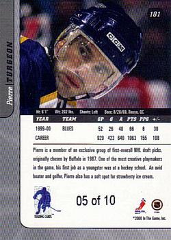2000-01 Be a Player Signature Series - Emerald #181 Pierre Turgeon Back