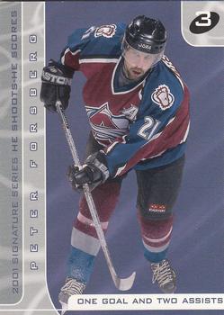 2000-01 Be a Player Signature Series - He Shoots-He Scores Points #NNO Peter Forsberg Front