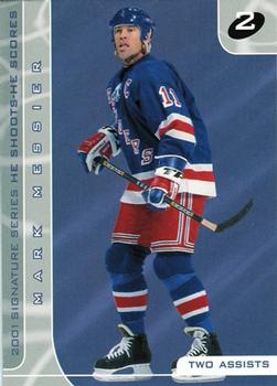 2000-01 Be a Player Signature Series - He Shoots-He Scores Points #NNO Mark Messier Front