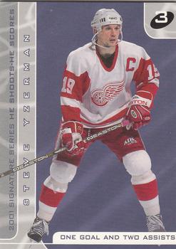 2000-01 Be a Player Signature Series - He Shoots-He Scores Points #NNO Steve Yzerman Front
