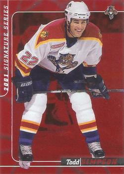 2000-01 Be a Player Signature Series - Ruby #93 Todd Simpson Front