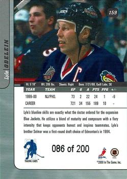 2000-01 Be a Player Signature Series - Ruby #159 Lyle Odelein Back