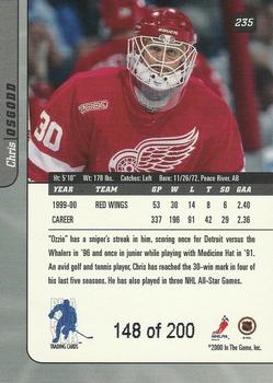 2000-01 Be a Player Signature Series - Ruby #235 Chris Osgood Back