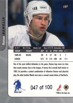 2000-01 Be a Player Signature Series - Sapphire #197 Roman Hamrlik Back