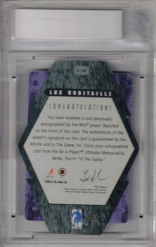 2000-01 Be a Player Ultimate Memorabilia #U-44 Luc Robitaille Back